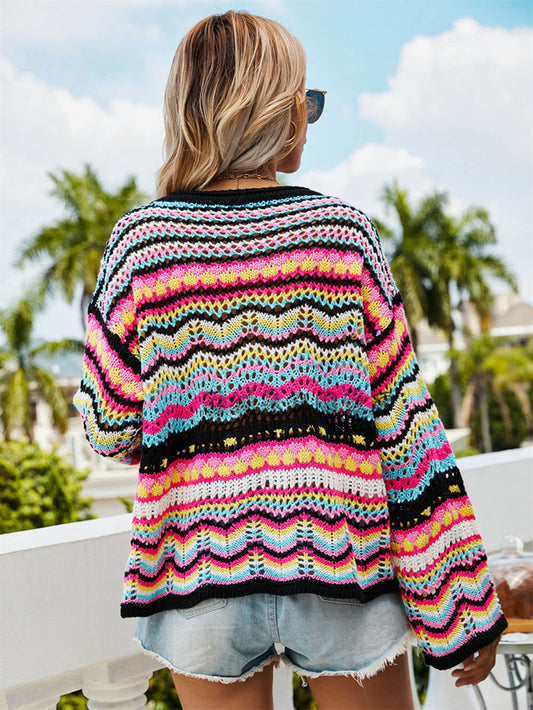 VIBES| JERSEY DE PUNTO MULTICOLOR EN TENDENCIA