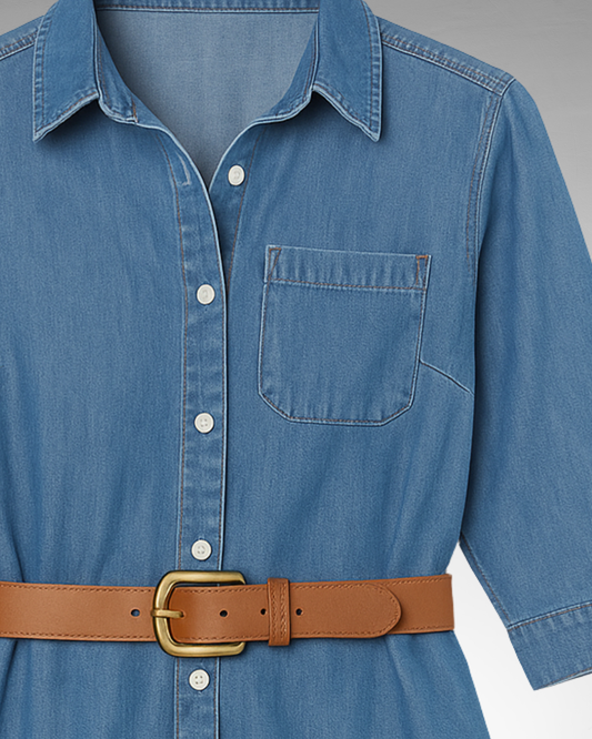 AURORA | VESTIDO VAQUERO CON CINTURÓN