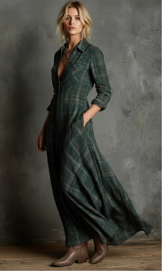 MANHATAN | VESTIDO CAMISERO CUADROS