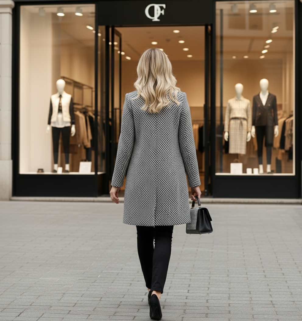 CLAUDIA | ABRIGO ELEGANTE TWEED