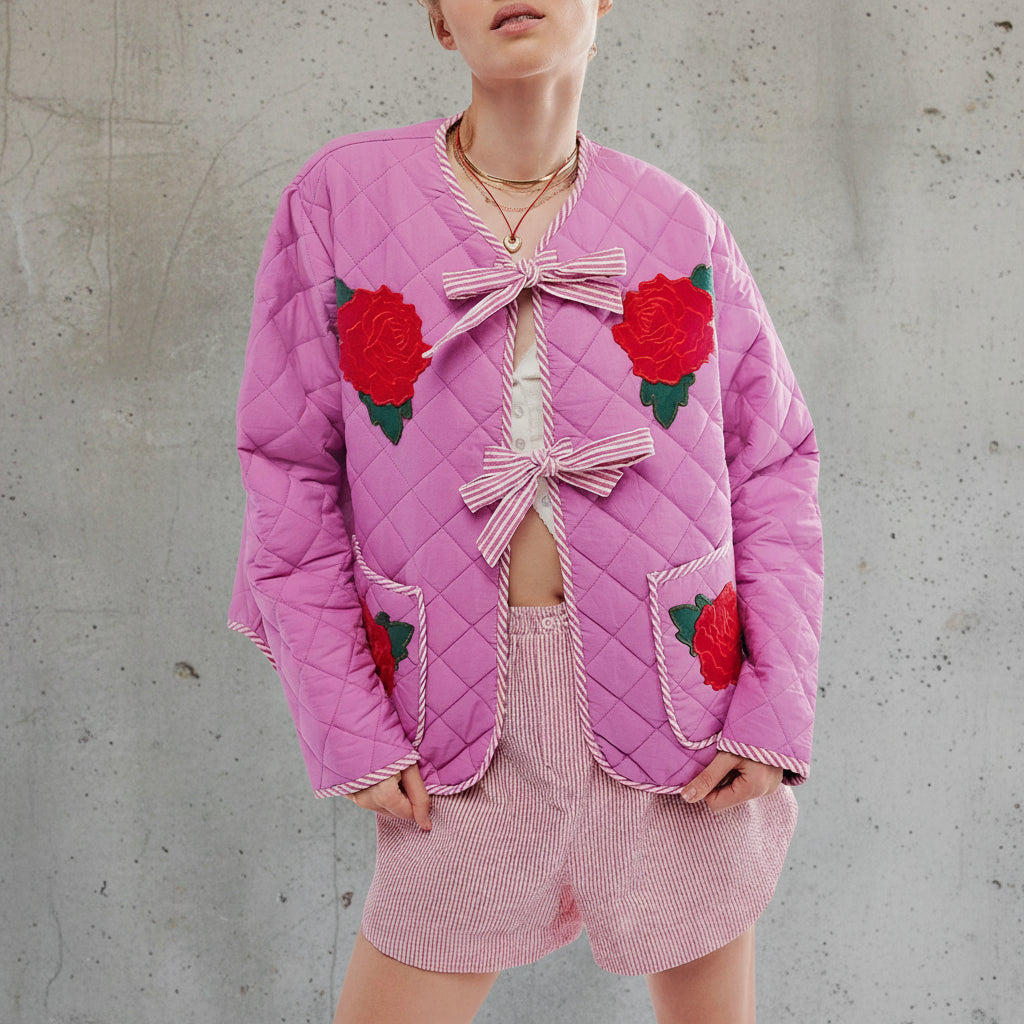 CHAQUETA ACOLCHADA PINK FLOWER