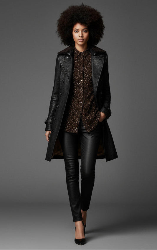 AZALEA| ABRIGO EFECTO PIEL MEDIO LARGO