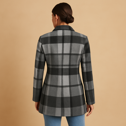 BLAZER A CUADROS OLIVIA COLLECTION