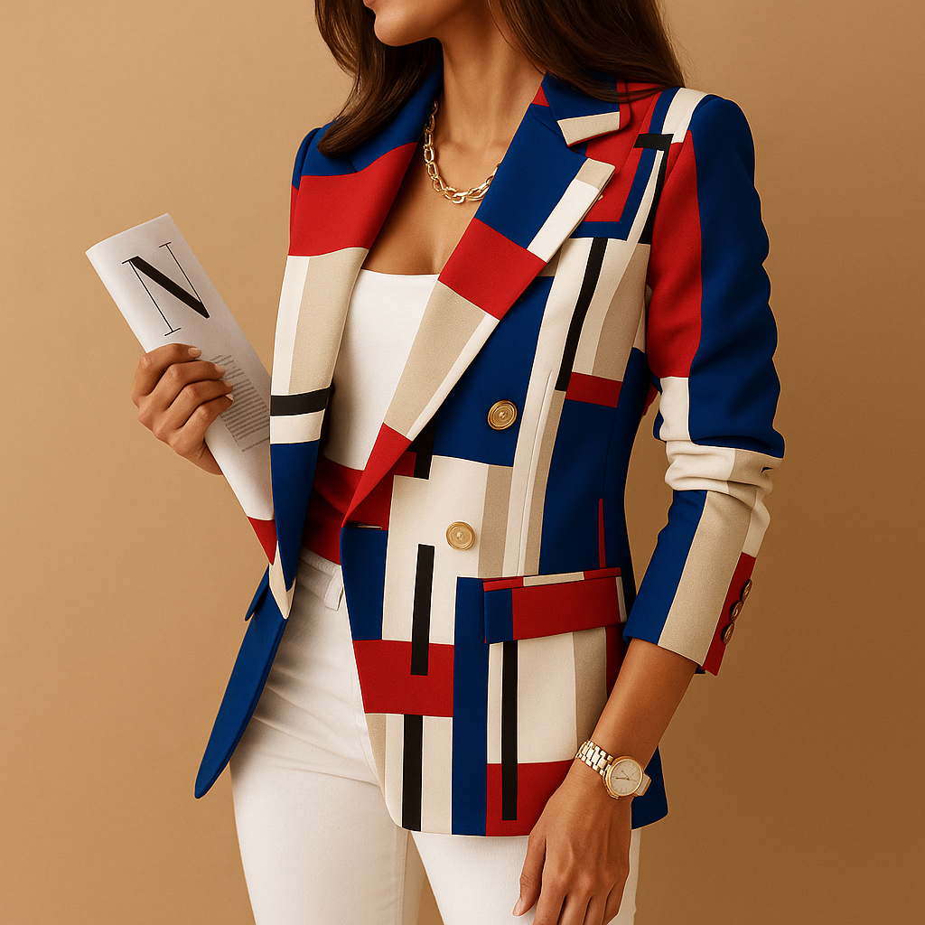 ROSELVET | BLAZER MULTICOLOR ABSTRACT