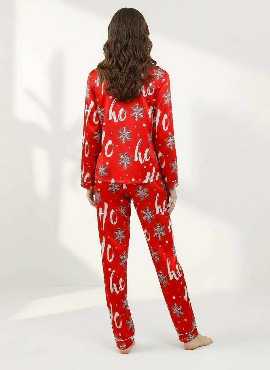 PIJAMA HO HO NAVIDAD SATINADO