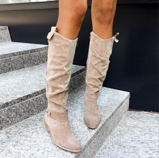LUNA | BOTAS DE PIEL TERCIOPELO