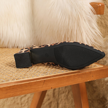 LUXEN | BAILARINA DE TACÓN LEOPARDO