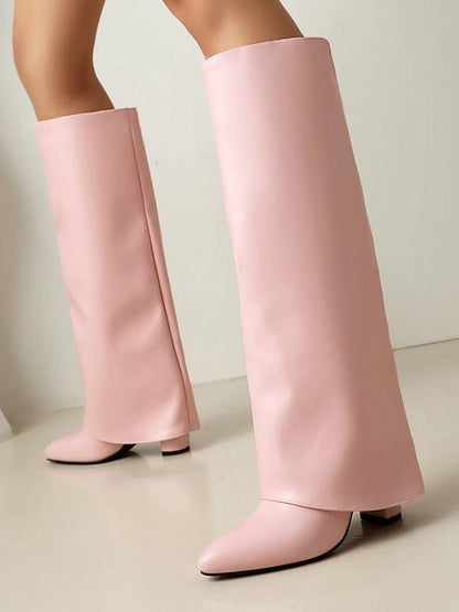 ELEGANTI | BOTAS DE TACÓN CUADRADOS EFECTO PANTALÓN