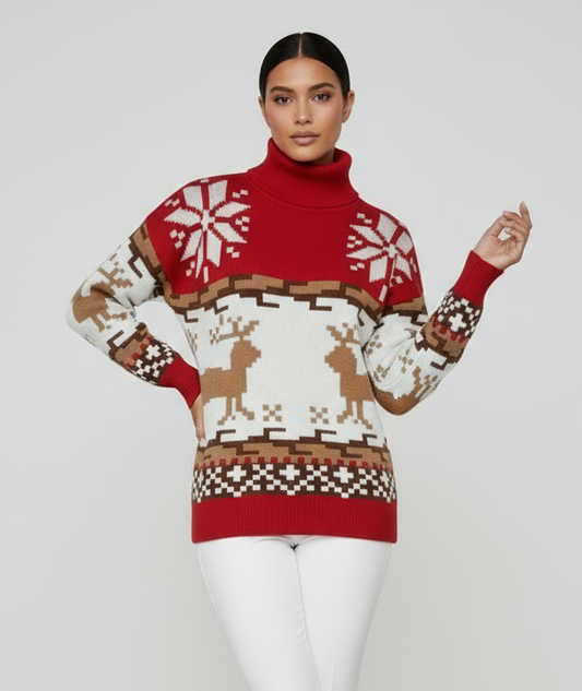 NORDIC WINTER | JERSEY NAVIDEÑO CON CUELLO VUELTO