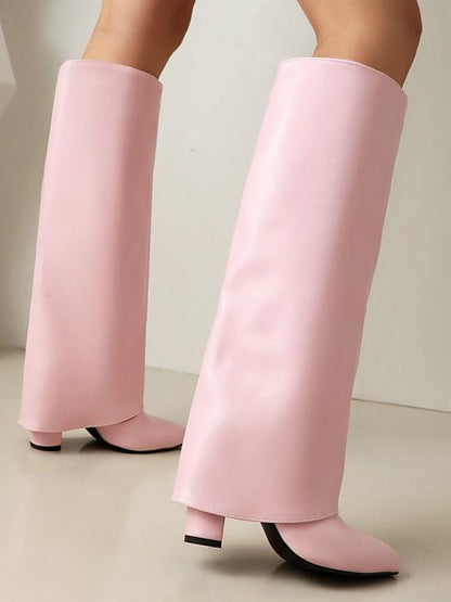 ELEGANTI | BOTAS DE TACÓN CUADRADOS EFECTO PANTALÓN