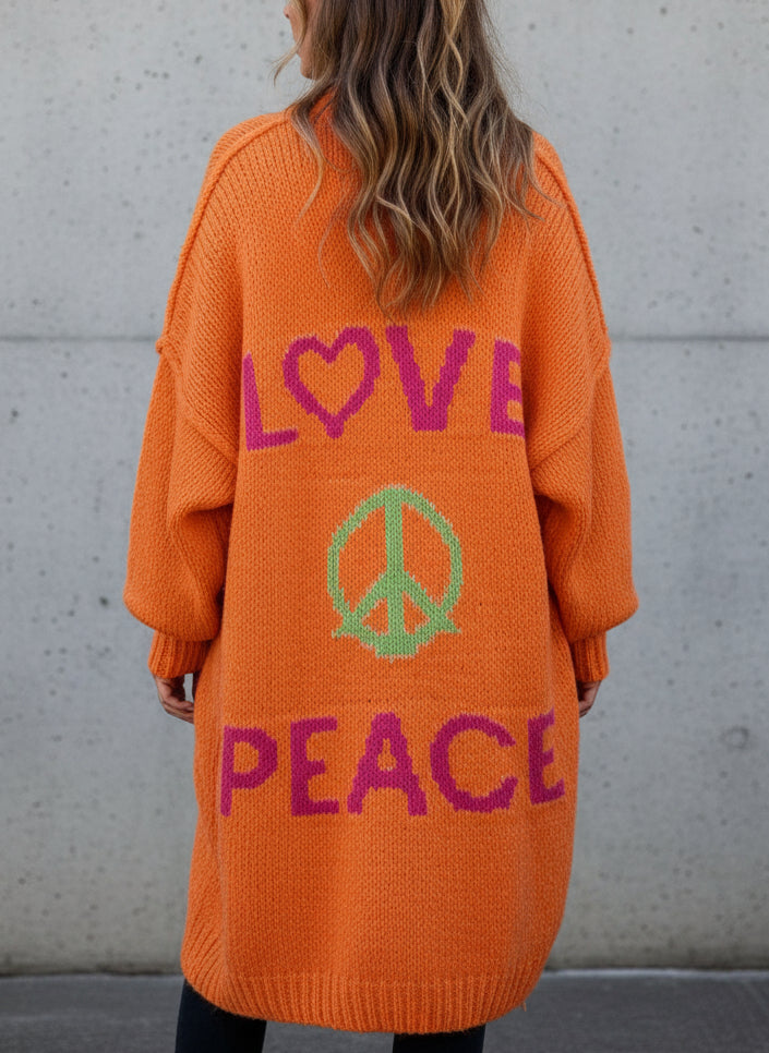 CARDIGAN LOVE AND PEACE