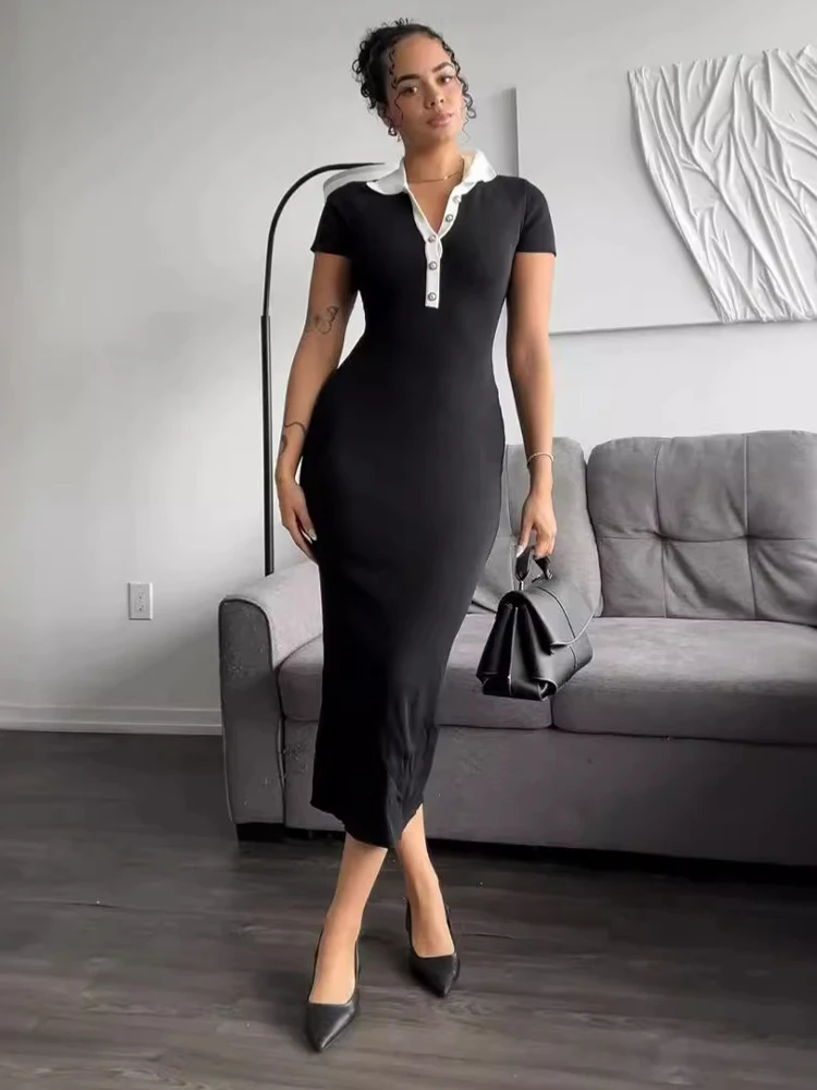 BIANCO | VESTIDO ELEGANTE CON CUELLO