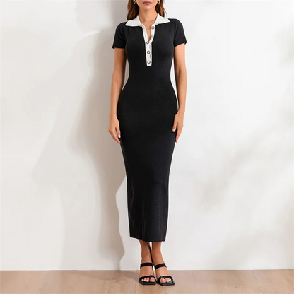 BIANCO | VESTIDO ELEGANTE CON CUELLO