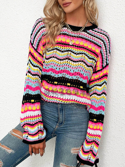 VIBES| JERSEY DE PUNTO MULTICOLOR EN TENDENCIA