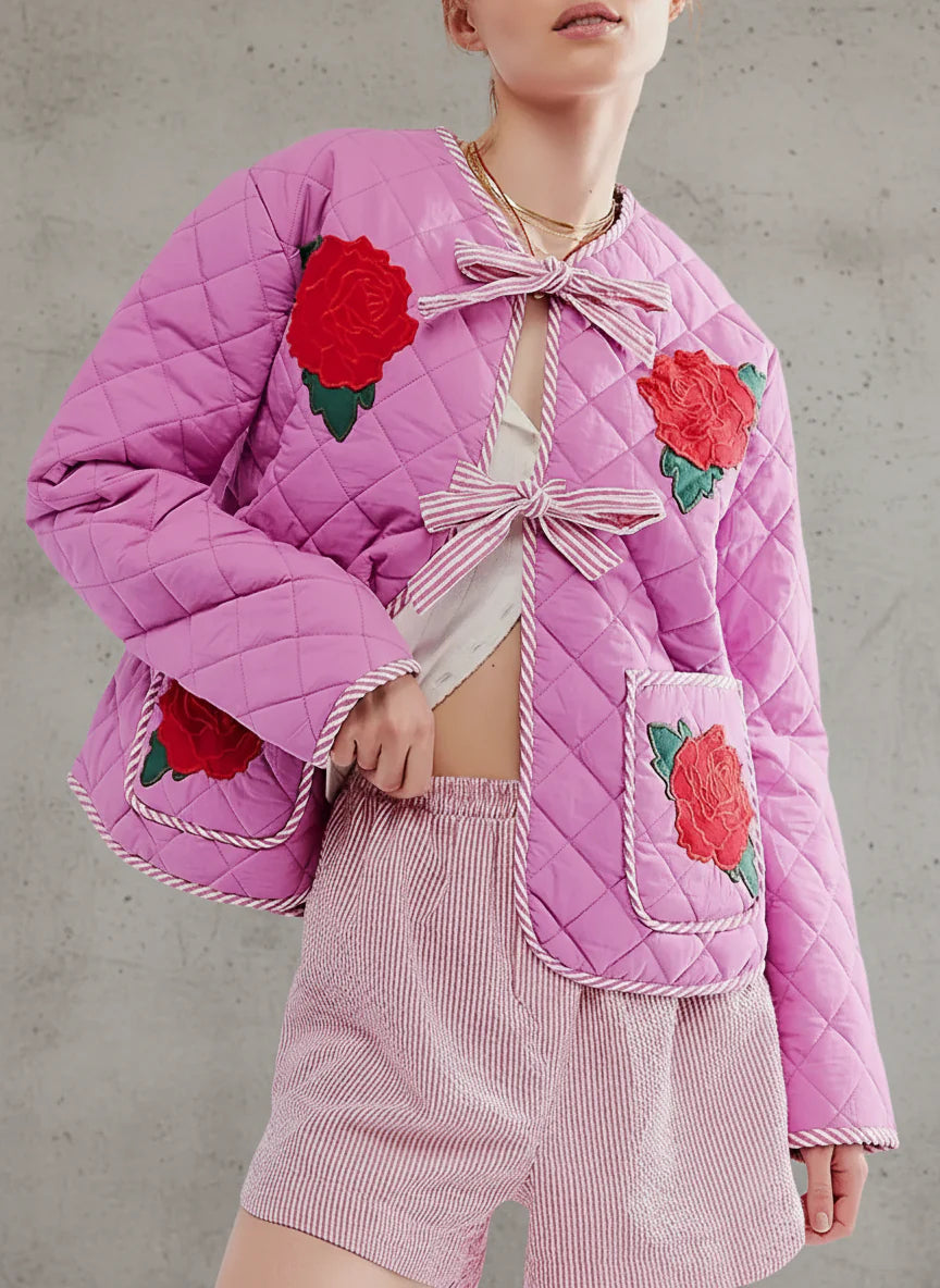 CHAQUETA ACOLCHADA PINK FLOWER