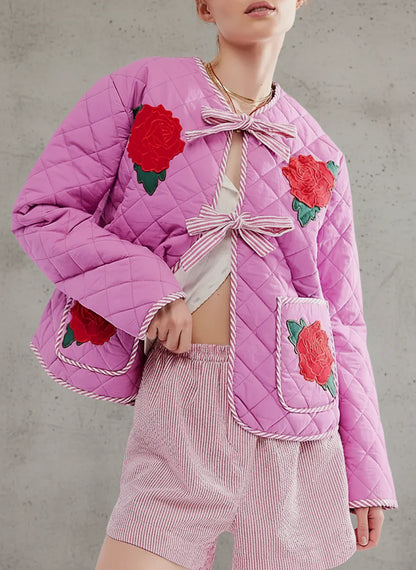 CHAQUETA ACOLCHADA PINK FLOWER