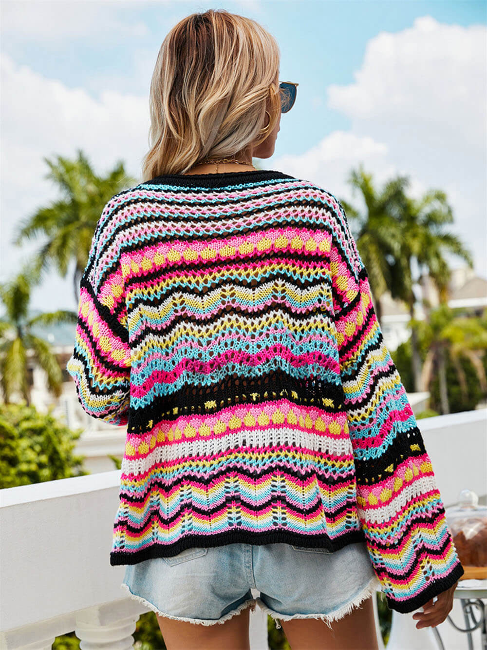 VIBES| JERSEY DE PUNTO MULTICOLOR EN TENDENCIA