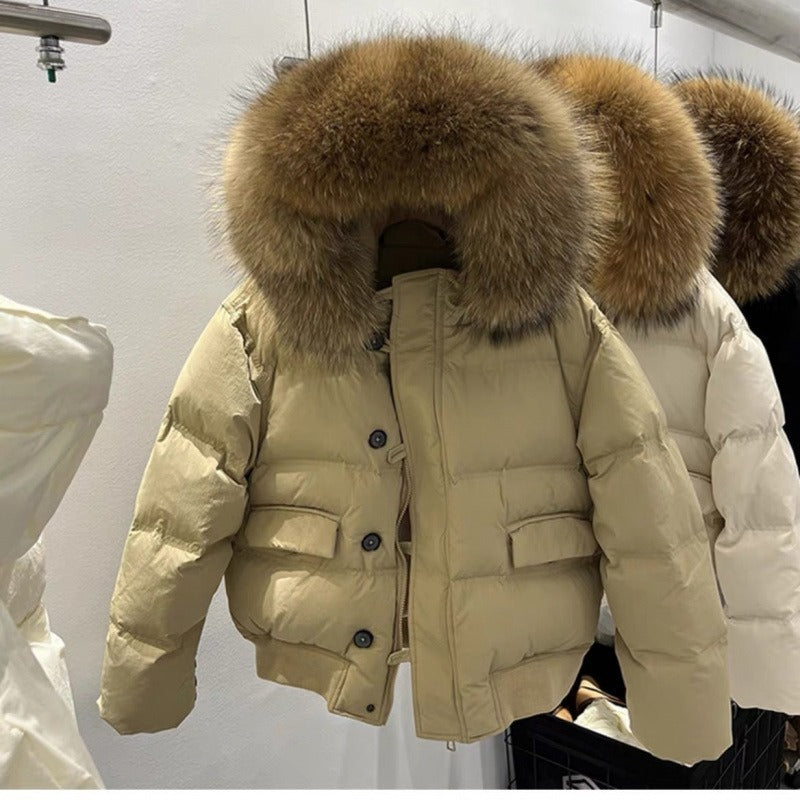 WILLOW | CHAQUETA ACOLCHADA PREMIUM CON CAPUCHA DE PELO