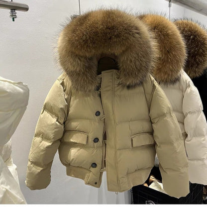 WILLOW | CHAQUETA ACOLCHADA PREMIUM CON CAPUCHA DE PELO