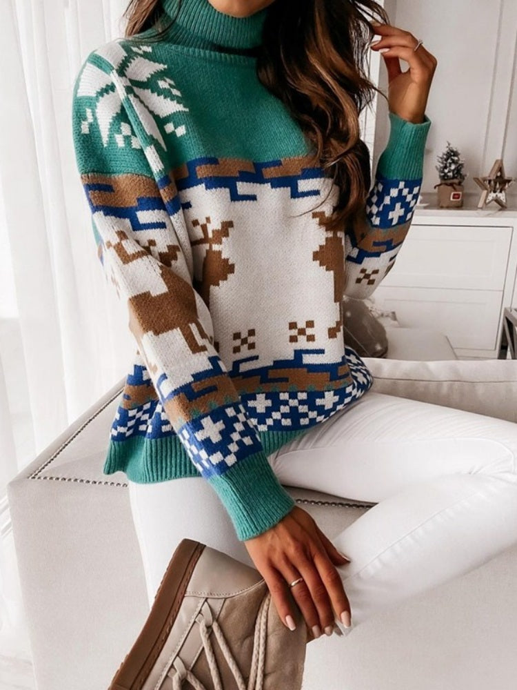 NORDIC WINTER | JERSEY NAVIDEÑO CON CUELLO VUELTO