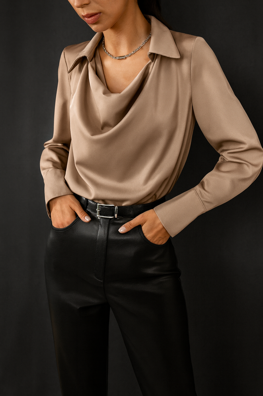 CASSIE | BLUSA ELEGANTE SATINADA