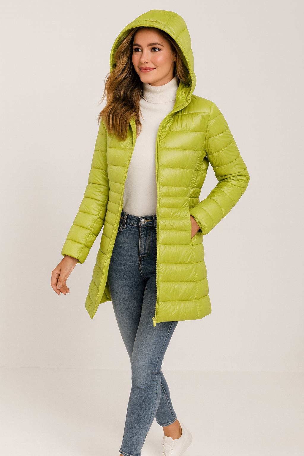 KARMINE | ABRIGO PLUMAS CON CAPUCHA