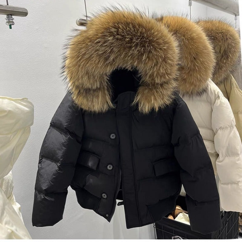 WILLOW | CHAQUETA ACOLCHADA PREMIUM CON CAPUCHA DE PELO