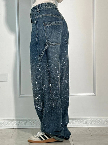 VAQUEROS BALLON SHINE DENIM