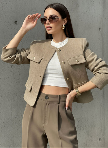 CHAQUETA MILÁN TAUPÉ