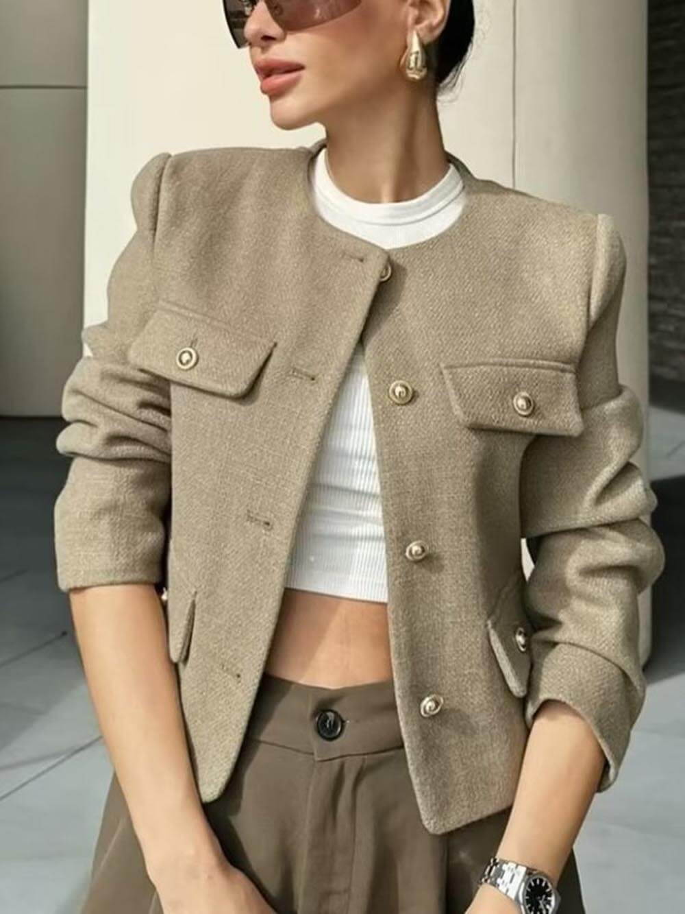 CHAQUETA MILÁN TAUPÉ