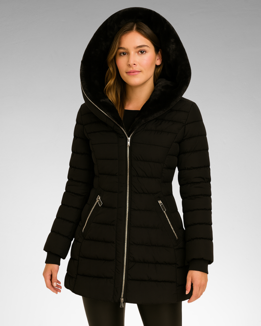 SELVA | ABRIGO PLUMAS CON PELO