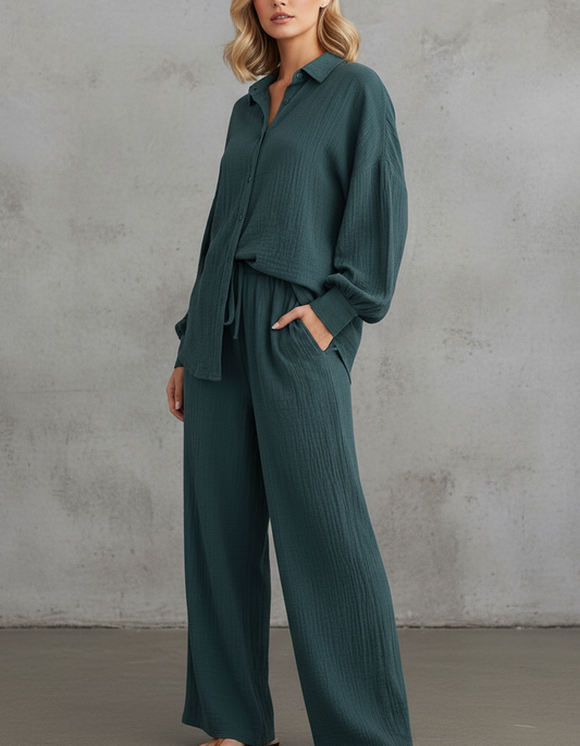 MALLER | CONJUNTO CAMISA DE LINO