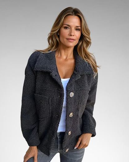 NATALIA | CHAQUETA BORREGO CON BOTONES