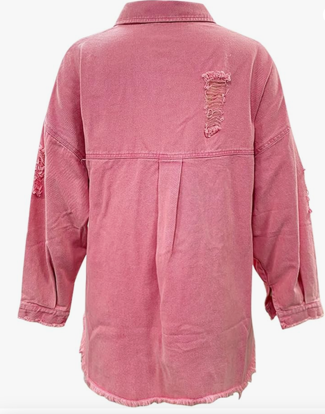 CORAL | CHAQUETA VAQUERA DESGASTADA ROSA