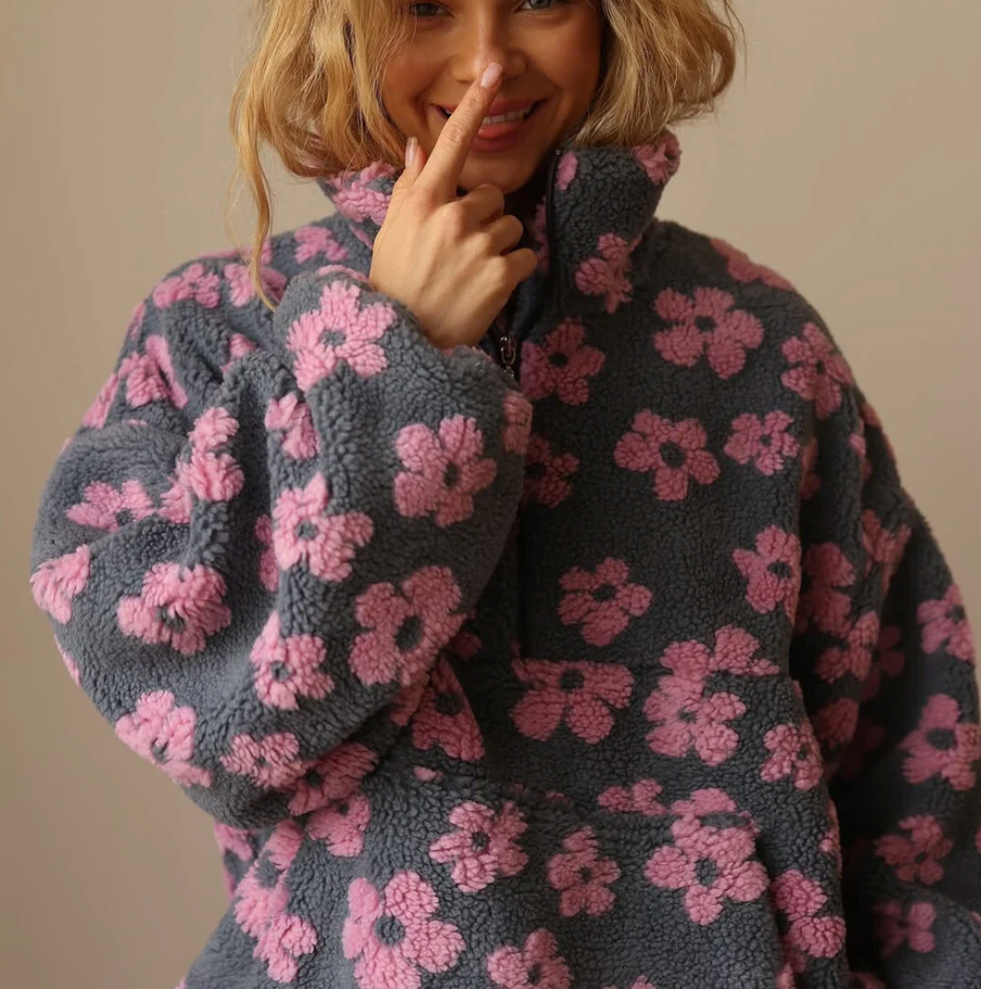 MARGARITA | SUDADERA BORREGUITO FLORAL