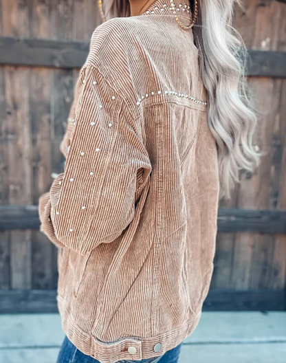 VELVET | CHAQUETA DE PANA CON TACHUELAS METÁLICAS