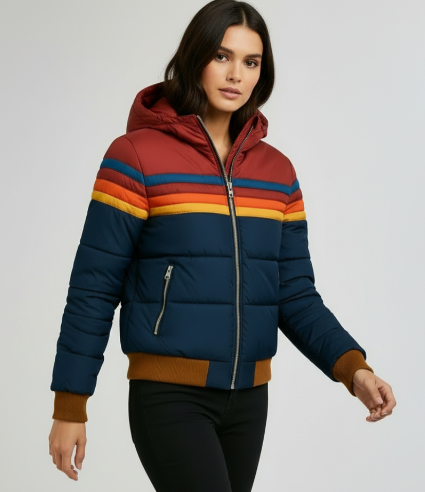 ALLEGRA | ABRIGO PLUMAS MULTICOLOR