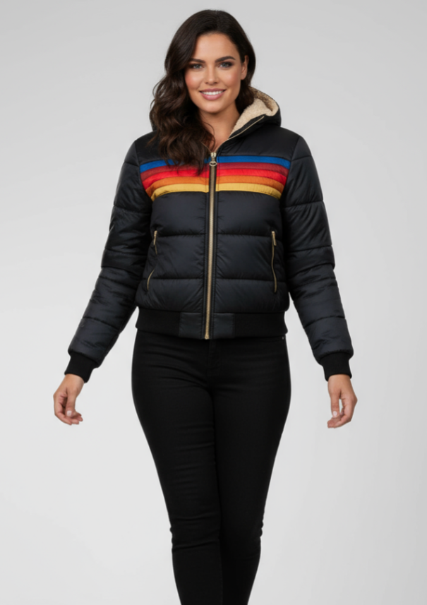 ALLEGRA | ABRIGO PLUMAS MULTICOLOR