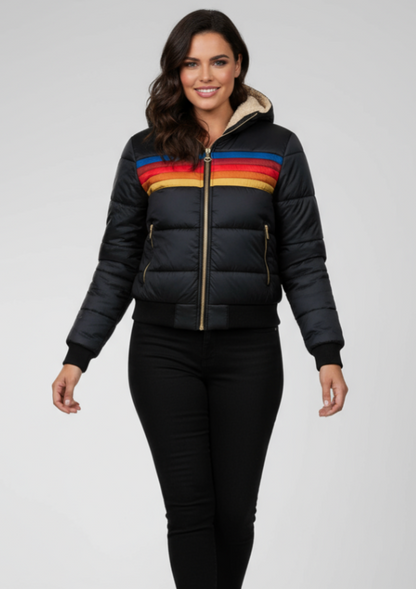 ALLEGRA | ABRIGO PLUMAS MULTICOLOR