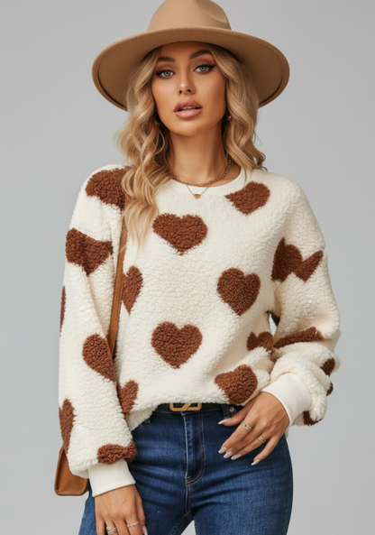 CUORE | JERSEY BORREGO Y CORAZONES