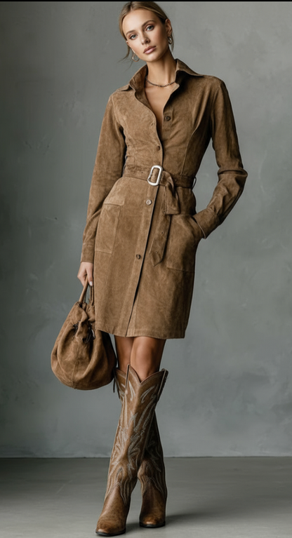 DAKOTA | VESTIDO ANTELINA PREMIUM CON CINTURÓN