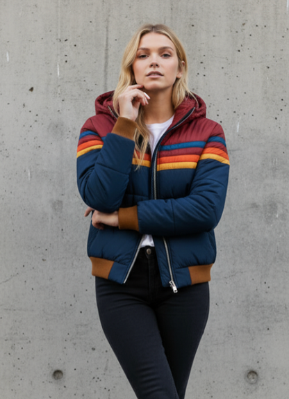 ALLEGRA | ABRIGO PLUMAS MULTICOLOR