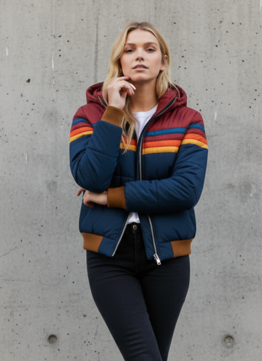 ALLEGRA | ABRIGO PLUMAS MULTICOLOR