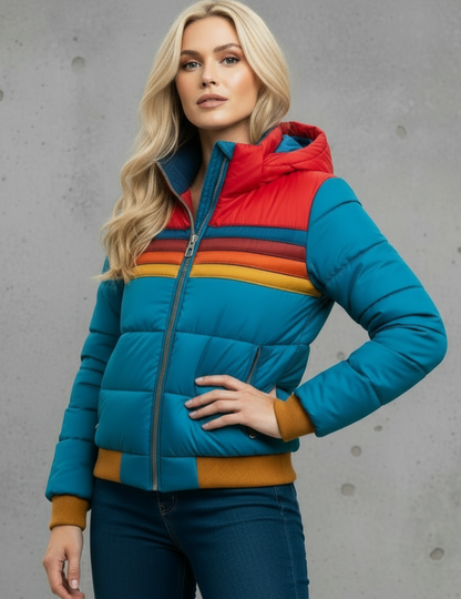 ALLEGRA | ABRIGO PLUMAS MULTICOLOR