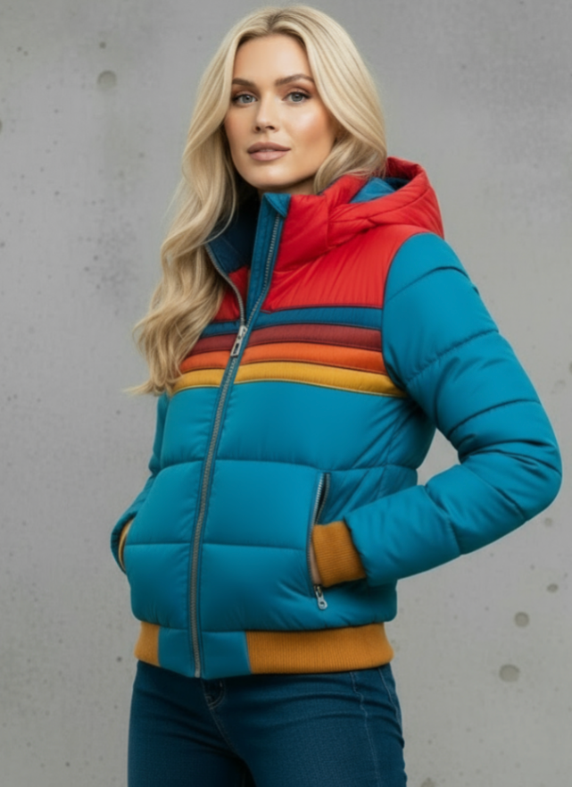 ALLEGRA | ABRIGO PLUMAS MULTICOLOR