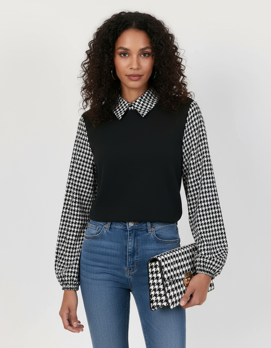 OLIVIA PRETTY | BLUSA EFECTO CHALECO Y CAMISA
