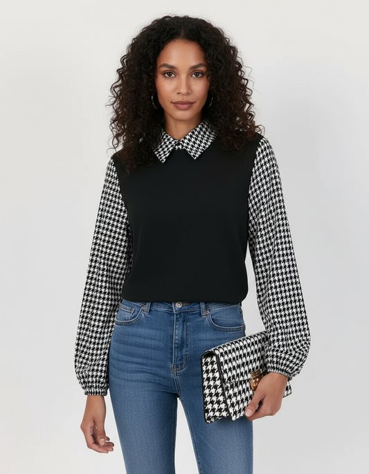 OLIVIA PRETTY | BLUSA EFECTO CHALECO Y CAMISA