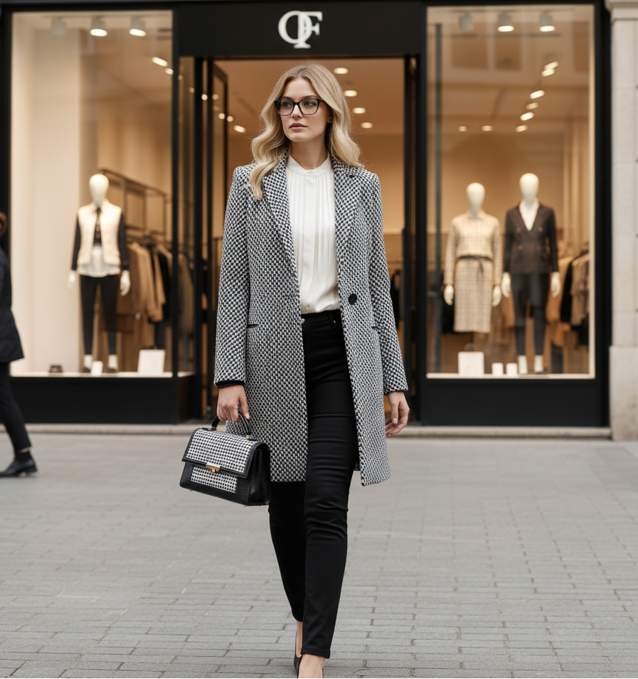 CLAUDIA | ABRIGO ELEGANTE TWEED