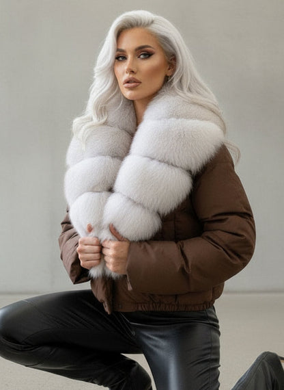 LUXURY FOX | OVERSIZE CON CUELLO DE PELO PREMIUM