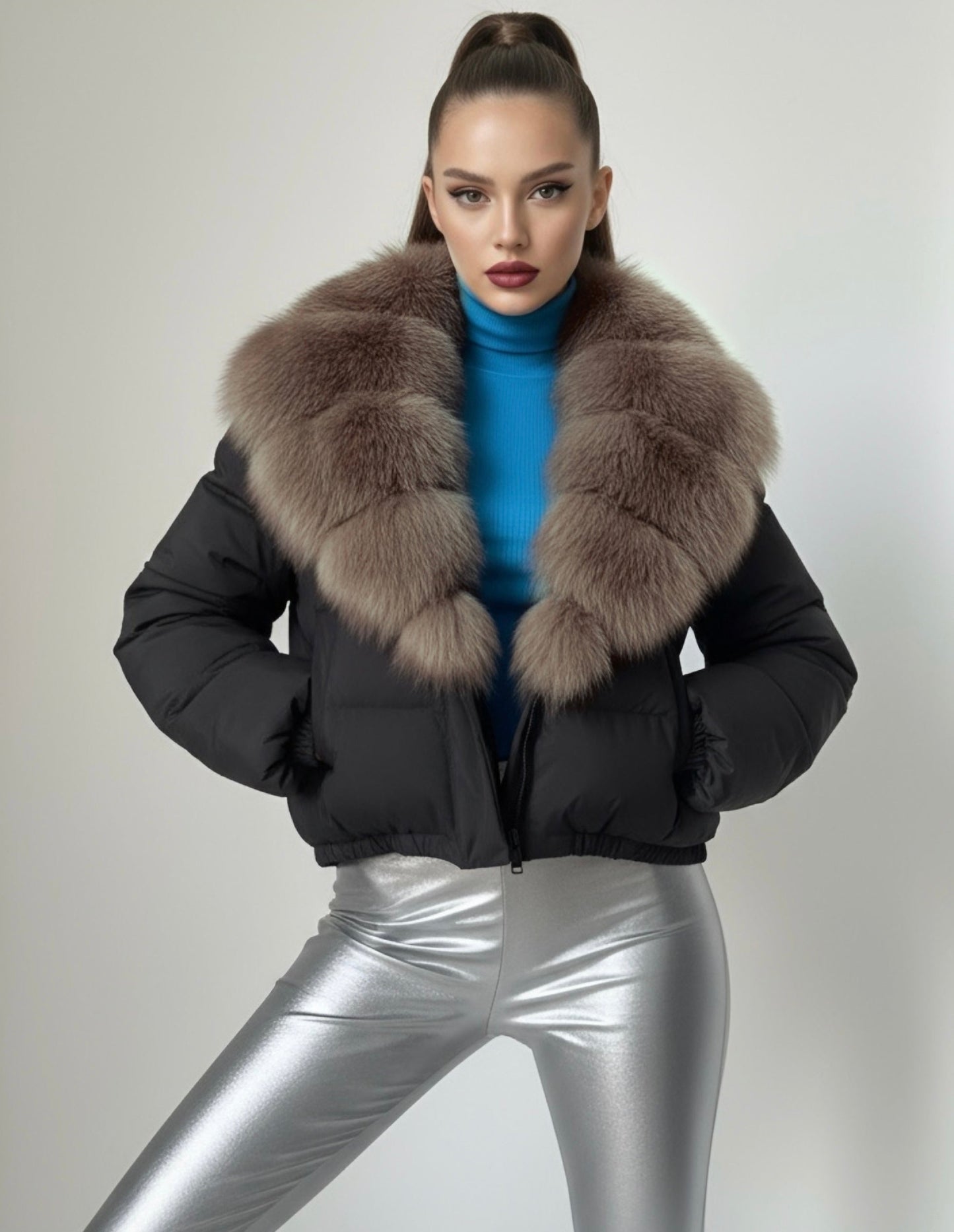 LUXURY FOX | OVERSIZE CON CUELLO DE PELO PREMIUM